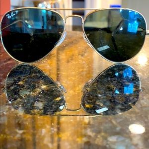 Ray-ban polarized aviators (small face)